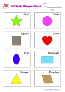 2D shapes worksheet