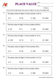 4 digit Place Value Worksheet