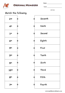 cardinal and ordinal numbers worksheets math fun worksheets