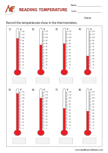 temperature worksheets measuring temperature worksheet