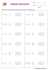 Fraction Addition Activity Worksheets - Math Fun Worksheets