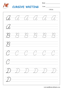 cursive writing practice sheets free kids worksheets