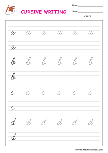 Free Cursive Handwriting Practice for Kids