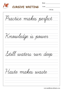 Free Cursive Writing Practice Sheets | Improve Handwriting