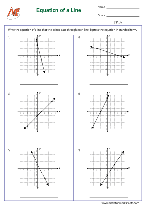 Two Point Form Worksheets