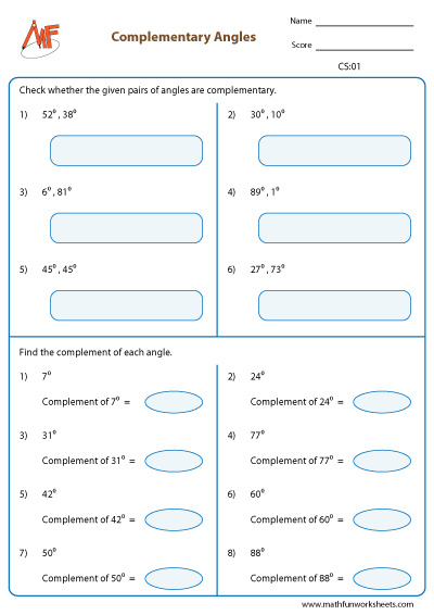 Complementary and Supplementary Angles