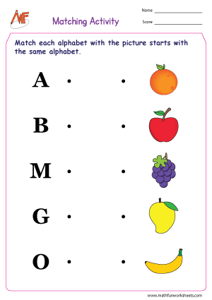 Matching Alphabets with Objects