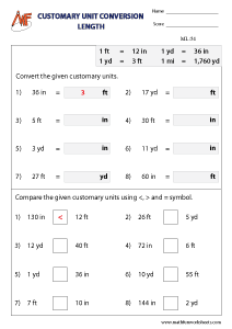 Length – Metric and Customary Units