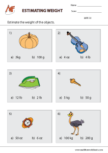 Measurement of Weight