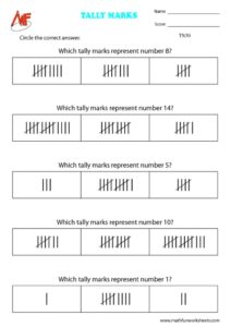 Tally Marks Worksheets