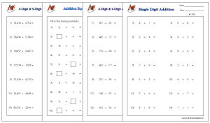 Horizontal Number Addition