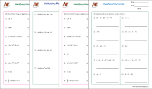 Polynomials