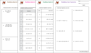 Simplifying Algebraic Expressions