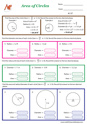 Area of Circles