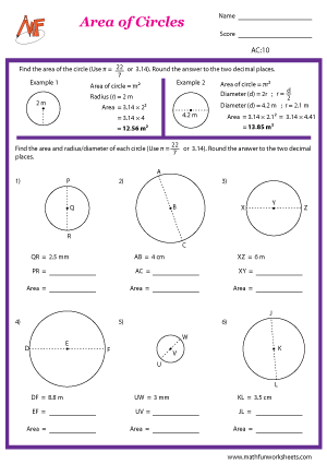 Area of Circles