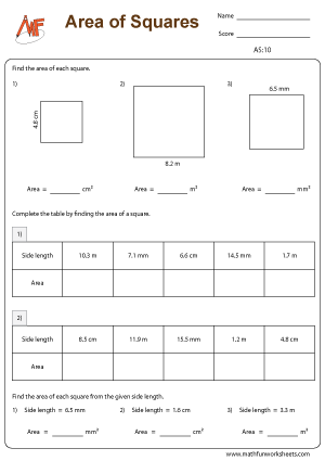 Area of Squares