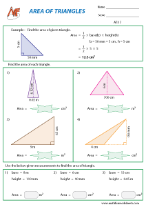 Area of Triangles