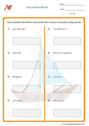 Columbus Day Worksheets