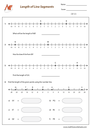 Distance Worksheets