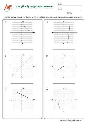 Distance Worksheets