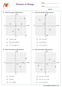 Domain and Range Worksheets