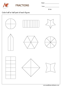 Representing fractions Worksheets