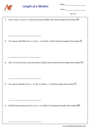 Medians and Centroid of a triangle