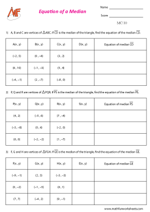 Medians and Centroid of a triangle