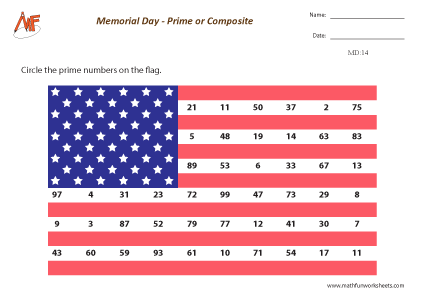 Memorial Day Worksheets