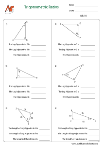 Trigonometric Ratio Worksheets