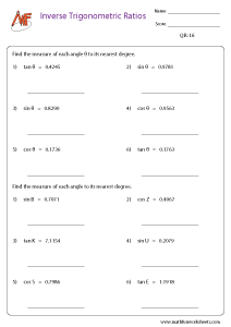 Trigonometric Ratio Worksheets