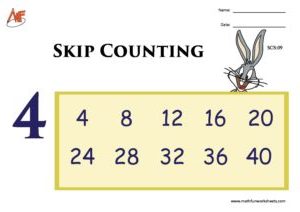 Skip Counting Worksheets