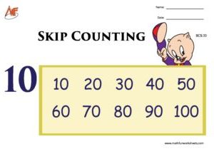 Skip Counting Worksheets