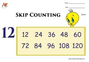 Skip Counting Worksheets