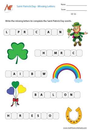 Saint Patrick’s Day Worksheets