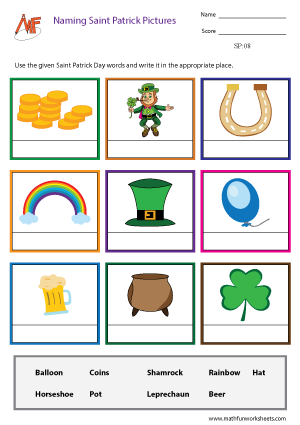 Saint Patrick’s Day Worksheets