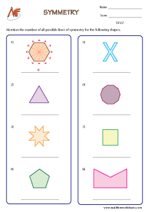 Symmetry Worksheets