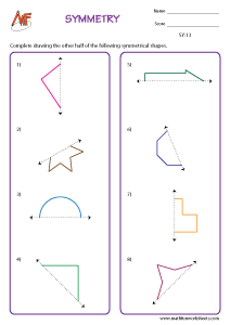 Symmetry Worksheets