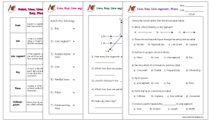 Lines, Rays, Line segments, Planes