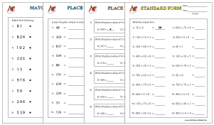 Place Value Worksheets