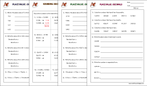 Place Value Worksheets