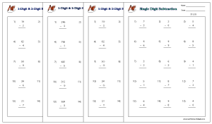 Number Subtraction Vertical