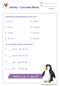 Consonant Blends Worksheets