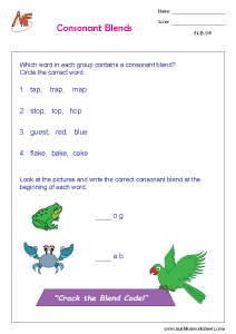 Consonant Blends Worksheets