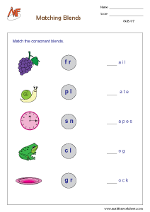 Consonant Blends Worksheets