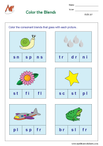 Consonant Blends Worksheets