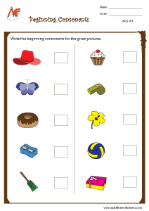 Consonants Worksheets