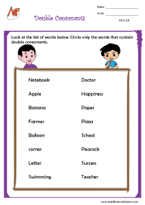 Consonants Worksheets