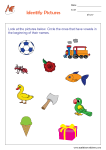 Vowels Worksheets