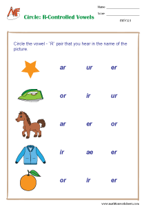 R-Controlled Vowels Worksheets